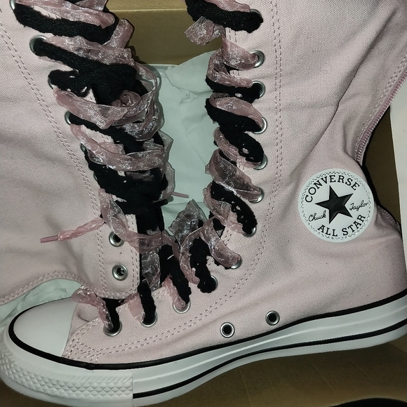 New Summit Pink Converse XXHI With Ribbon Laces - Picture 4 of 8